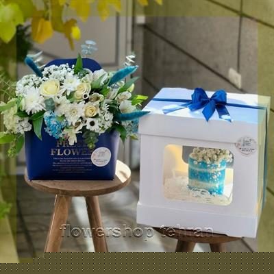 سفارش اینترنتی کیک با گل‌های تازه و دیزاین حرفه‌ای — تصویر ۳