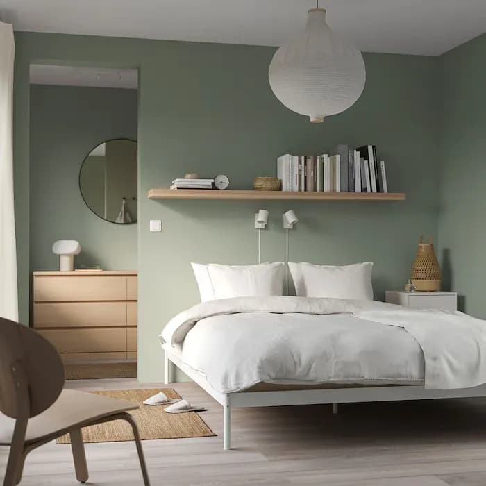 چارچوب تخت سفید 160×200 سانتی متر ایکیا مدل VEVELSTAD — تصویر ۵