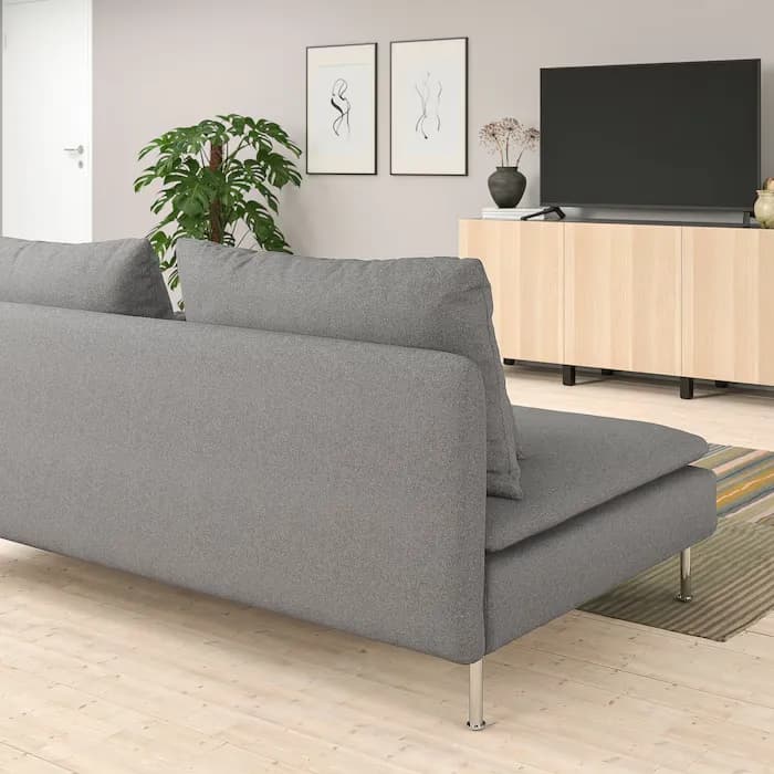 مبل راحتی 3 نفره خاکستری روشن ایکیا مدل SÖDERHAMN — تصویر ۱۲