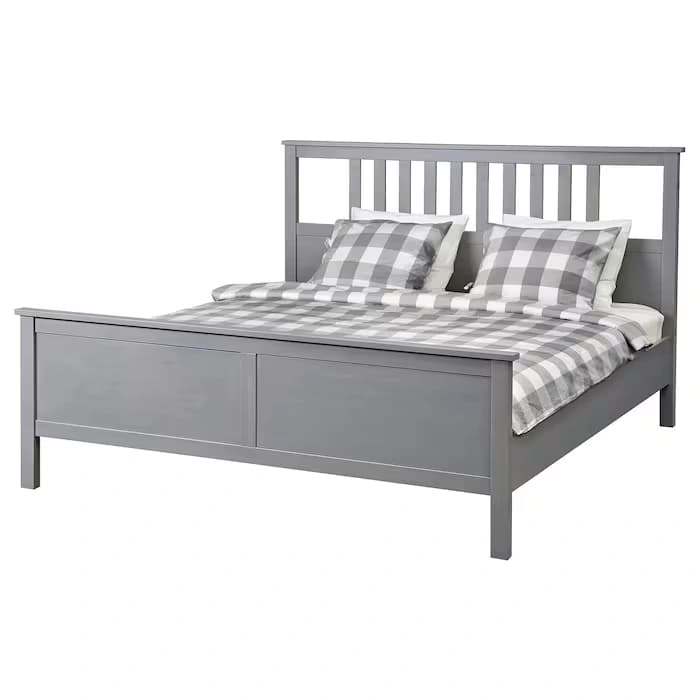 قاب تخت خاکستری رنگ/لوروی سایز ۱۶۰x۲۰۰ ایکیا مدل HEMNES