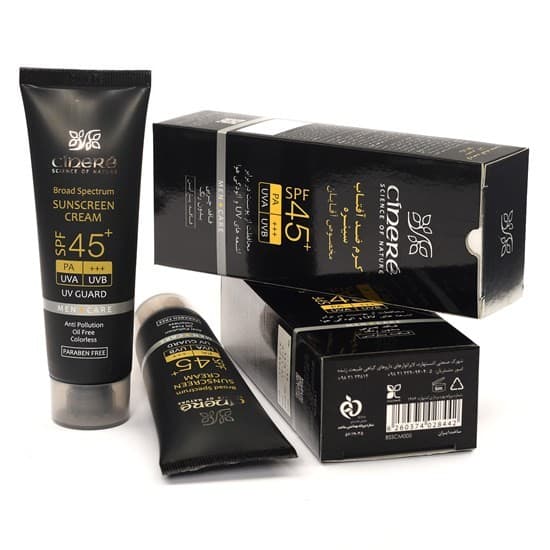کرم ضد آفتاب آقایان SPF45 سینره — تصویر ۵
