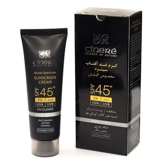 کرم ضد آفتاب آقایان SPF45 سینره — تصویر ۳