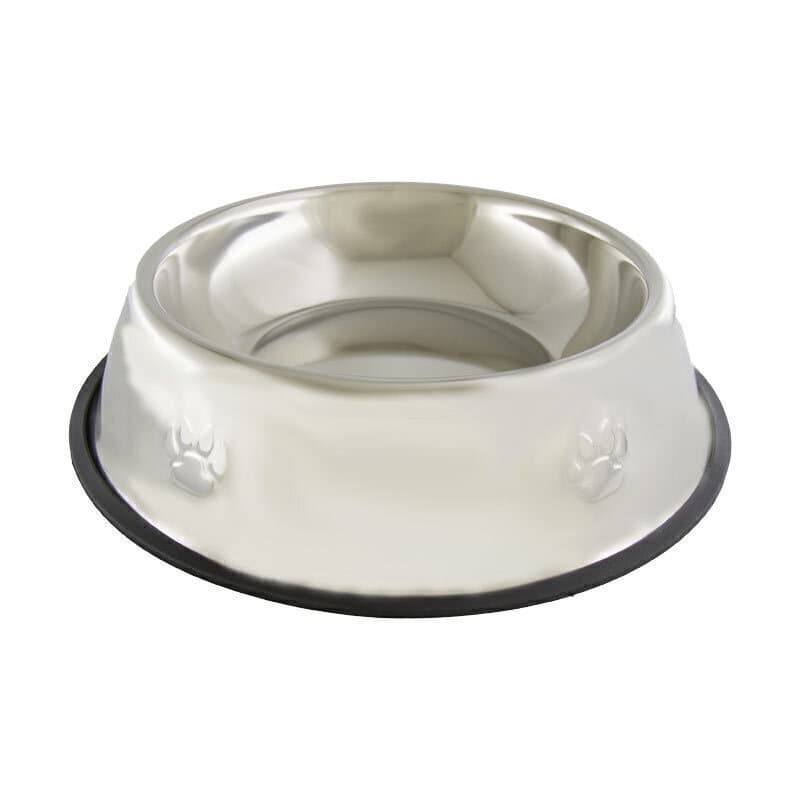 ظرف آب و غذای حیوانات سگ و گربه مدل استیل طرح پنجه سایز 3XL