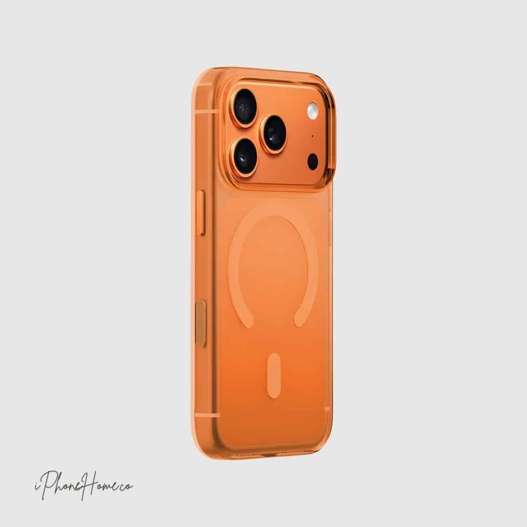 قاب کی دوو iceguard شفاف نارنجی مناسب iPhone 17 Pro Max (9708)