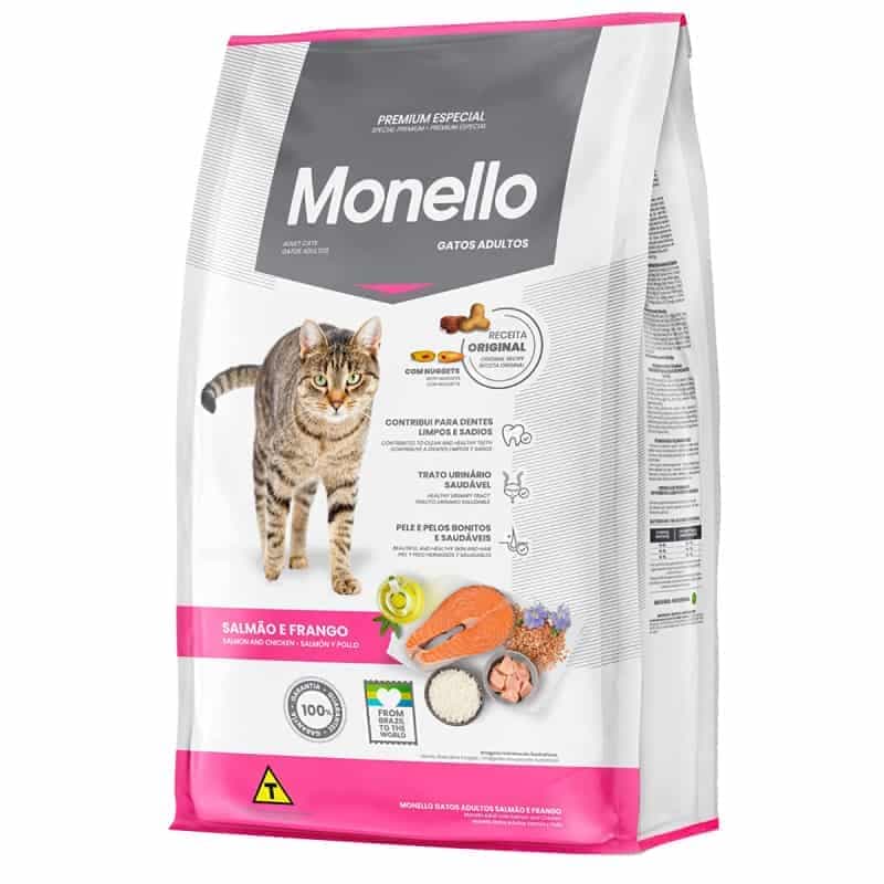 غذای خشک گربه میکس مونلو با طعم ماهی سالمون و مرغ Monello Mix Salmon & Chicken وزن 15 کیلوگرم