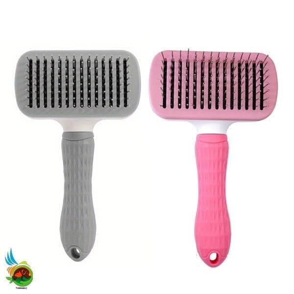 برس مخصوص سگ و گربه همراه با دکمه تخلیه مو مدل ژینا برند مورفی ( smooth ) Morphy hair removing brush — تصویر ۲
