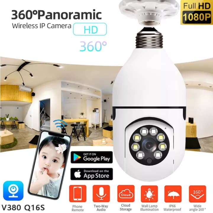 بهترین دوربین لامپی چرخشی v380/خرید,قیمت و مشخصات — تصویر ۱۱