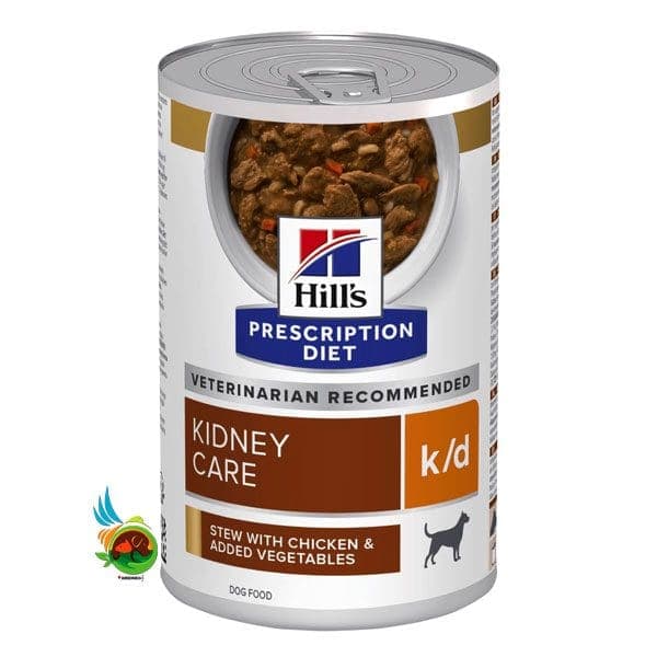 کنسرو درمانی سگ هیلز مدل رنال با طعم مرغ و سبزیجات Hill’s kidney care with chicken &amp; vegetables وزن 354 گرم