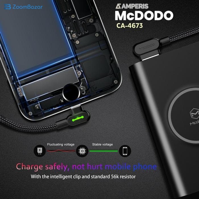 کابل تبدیل USB به لایتنینگ مک دودو مدل CA-4673 طول 1.8 متر — تصویر ۷