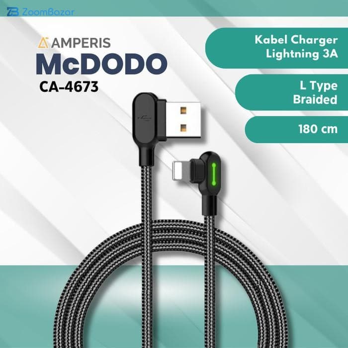 کابل تبدیل USB به لایتنینگ مک دودو مدل CA-4673 طول 1.8 متر — تصویر ۸