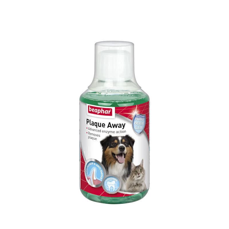 محلول دهان شویه خوراکی سگ و گربه بیفار Beaphar Dog & Cat Plaque Away حجم 250 میلی لیتر