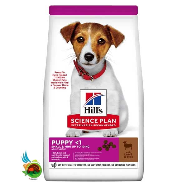 غذای خشک توله سگ نژاد کوچک هیلز با طعم بره Hill’s small & mini puppy with lamb وزن ۳ کیلوگرم