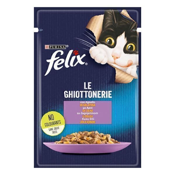 پوچ گربه فلیکس با طعم بره Felix Lamb وزن 85 گرم — تصویر ۲