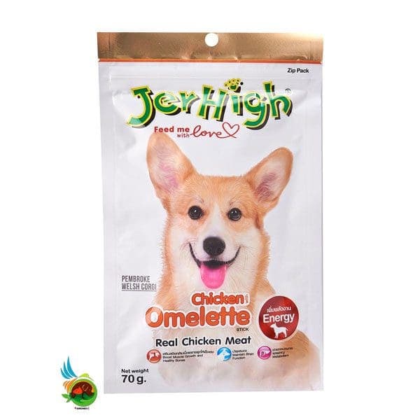 تشویقی جرهای Jerhigh chicken Omelette وزن ۷۰ گرم