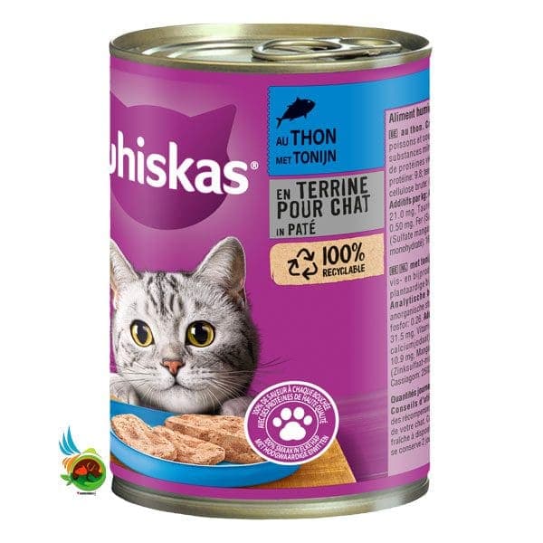 کنسرو گربه بالغ ویسکاس با طعم ماهی تن در ژله Whiskas with tuna وزن ۴۰۰ گرم — تصویر ۲