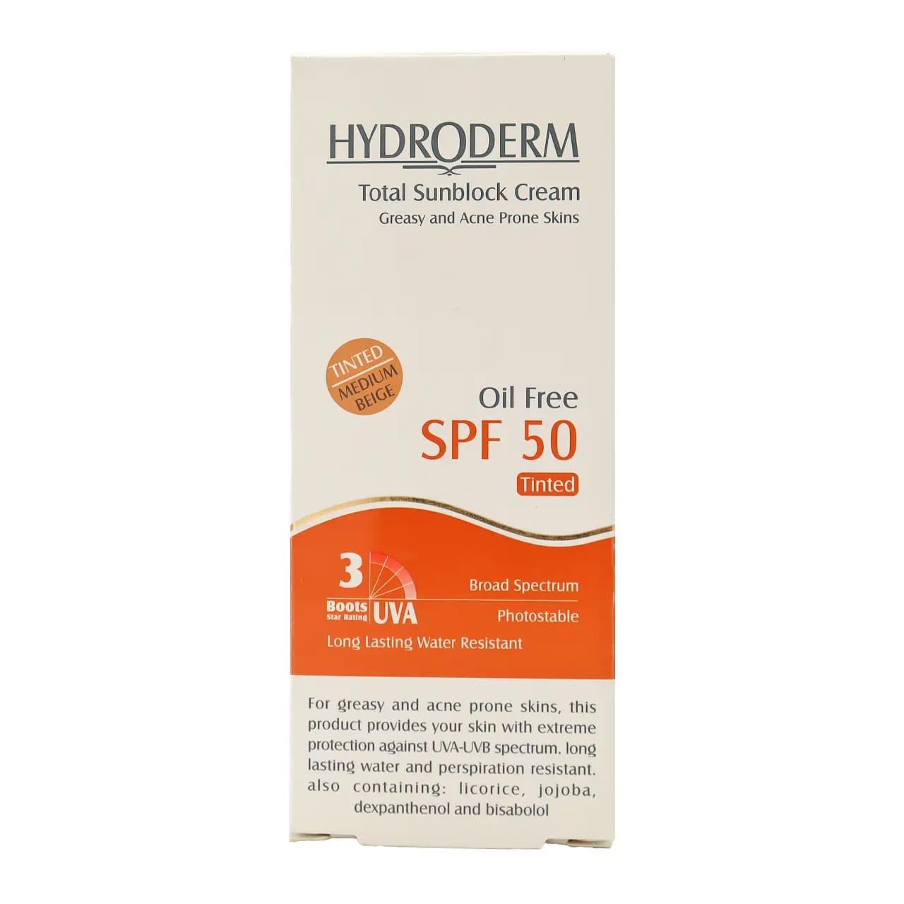 کرم ضد آفتاب فاقد چربی هیدرودرم رنگی SPF50 — تصویر ۹