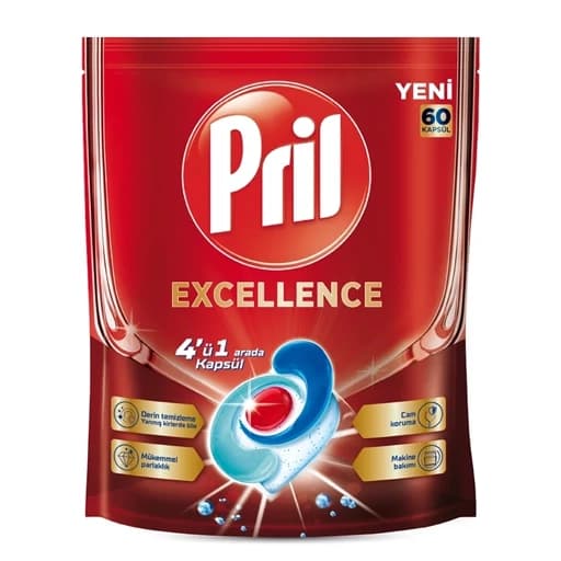 قرص ماشین ظرفشویی پریل مدل EXCELLENCE بسته 60 عددی — تصویر ۳