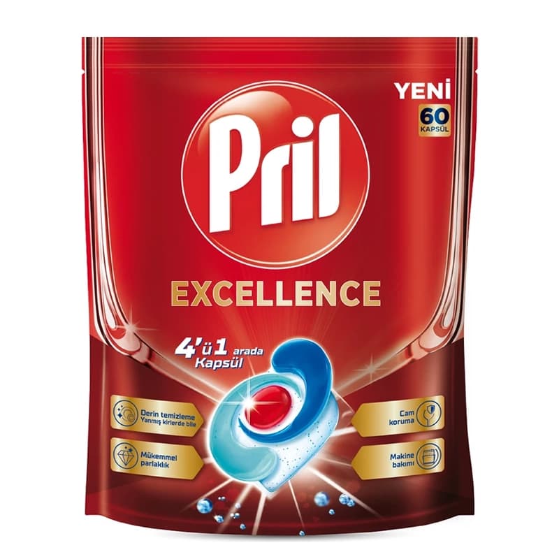 قرص ماشین ظرفشویی پریل مدل EXCELLENCE بسته 60 عددی — تصویر ۴