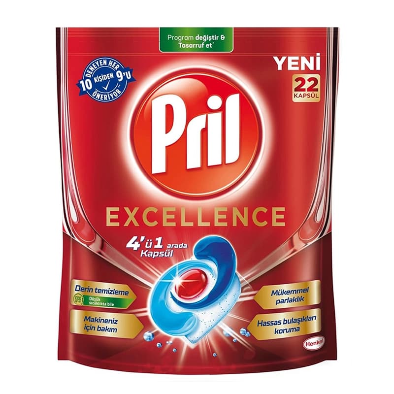 قرص ماشین ظرفشویی پریل مدل EXCELLENCE بسته 22 عددی — تصویر ۵