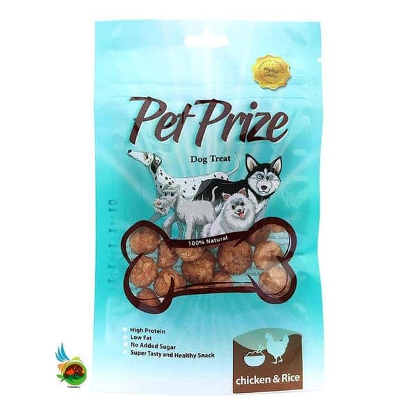 تشویقی مرغ و برنج پت پرایز مخصوص سگ Pet prize chicken & rice وزن 50 گرم — تصویر ۳