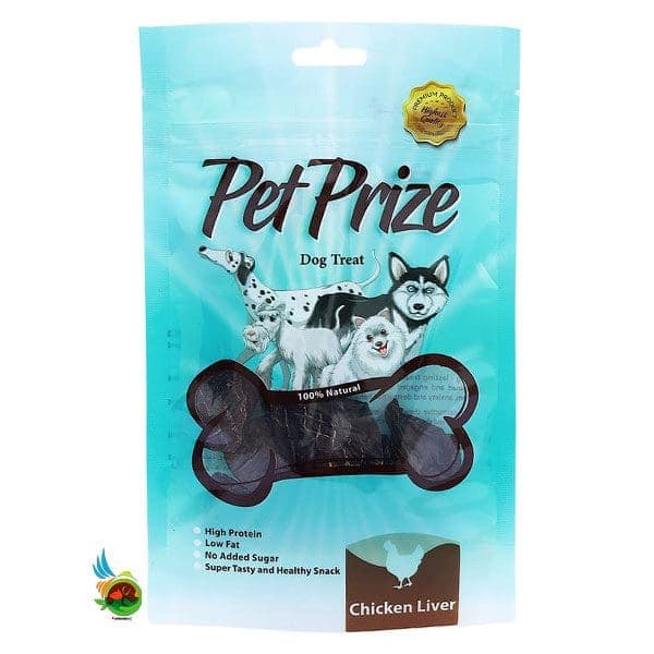 تشویقی جگر مرغ پت پرایز مخصوص سگ Pet prize chicken liver وزن 50 گرم