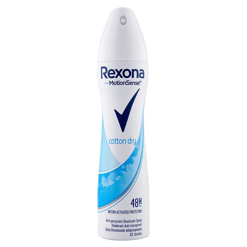 اسپری دئودورانت زنانه رکسونا مدل cotton dry حجم 200 میلی‌لیتر — تصویر ۲