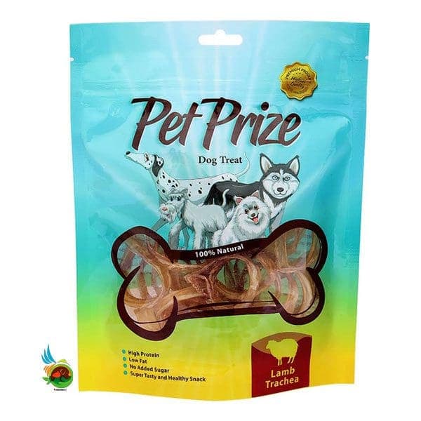 تشویقی نای گوسفند پت پرایز مخصوص سگ Pet prize lamb trachea وزن 50 گرم