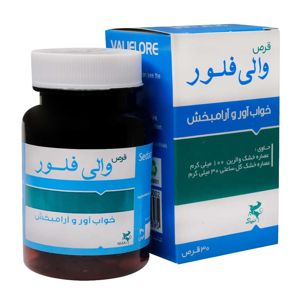 قرص والی فلور نیاک / Valiflor Niak مناسب برای بهبود اختلالات خواب و کاهش اضطراب و بی قراری بسته 30 عددی — تصویر ۲