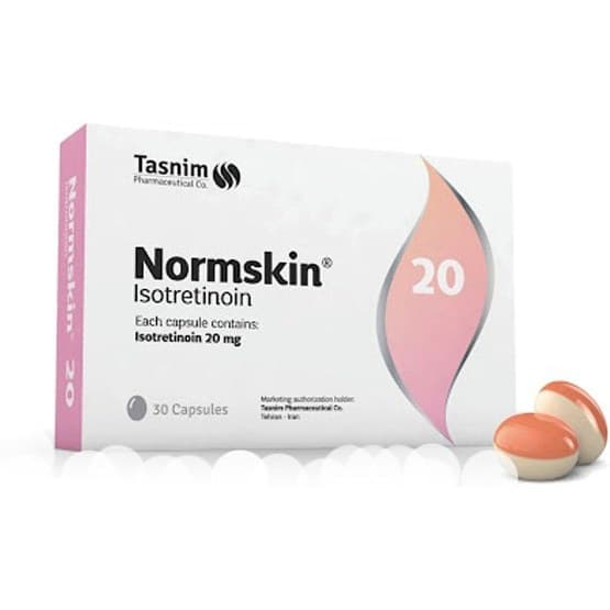 کپسول نرم ایزوترتینوئین 20 میلی‌گرم نورم اسکین کوشان فارمد / Normskin مناسب برای درمان آکنه و جوش‌های شدید بسته 30 عددی — تصویر ۳