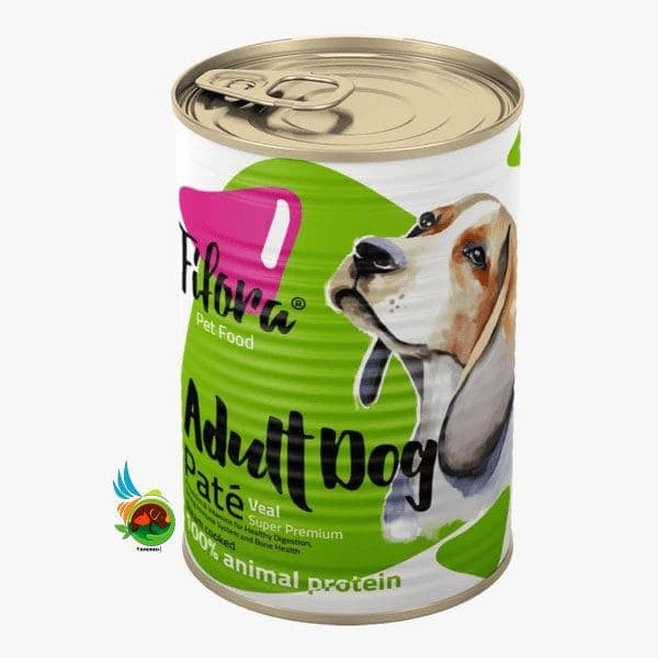 کنسرو سوپر پریمیوم سگ بالغ نژاد متوسط فیفورا مدل پته طعم گوساله Fifora pate for adult dogs with veal وزن ۴۰۰ گرم