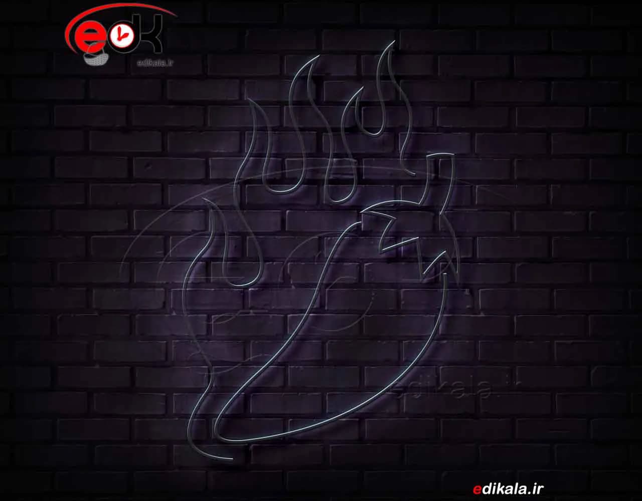 تابلو نئون طرح فلفل شماره 3 در ابعاد مختلف +آداپتور+ فایل لایه باز — تصویر ۳