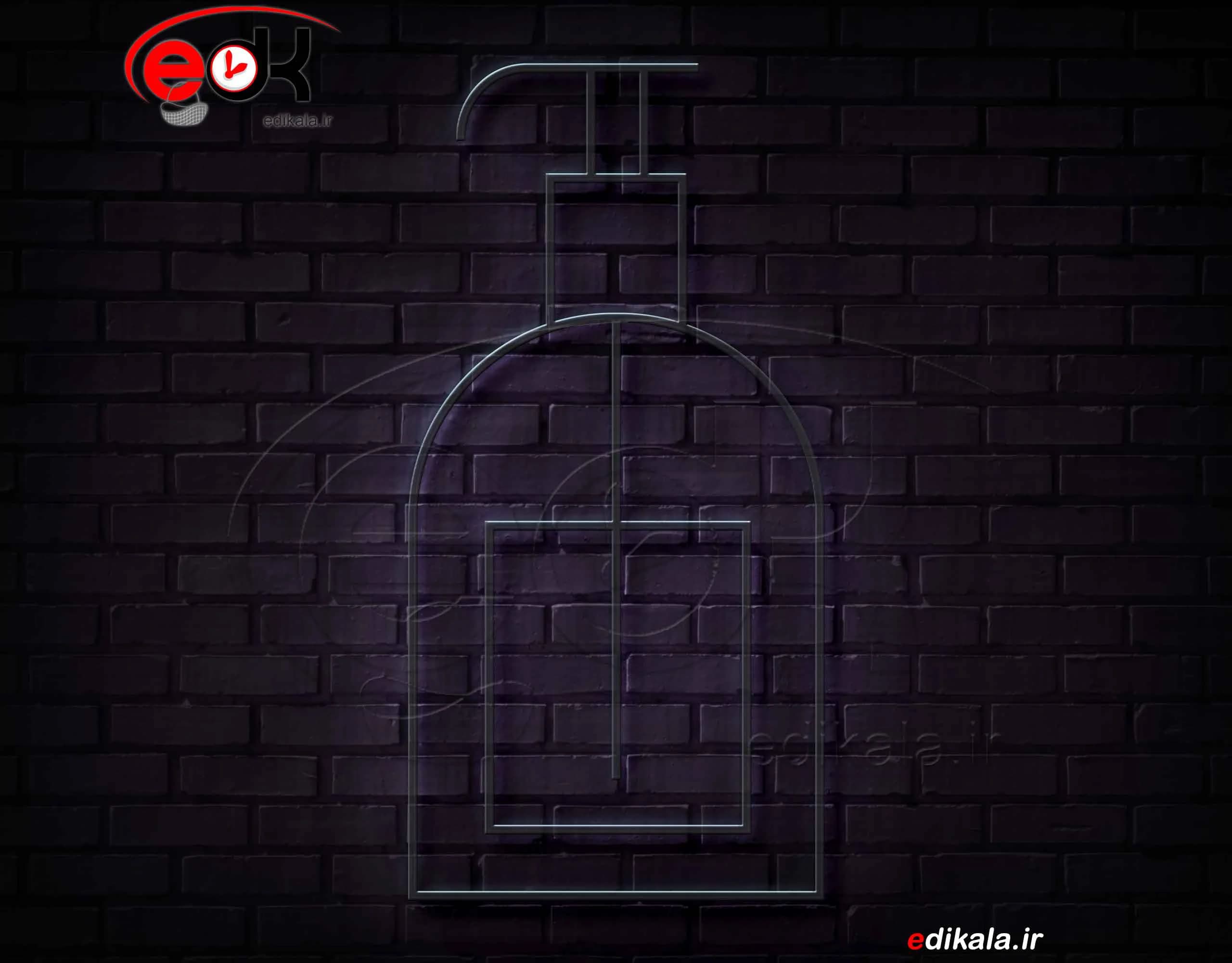 تابلو نئون طرح لوازم آرایشی شماره 20 در ابعاد مختلف +آداپتور+ فایل کورل اماده برش — تصویر ۳