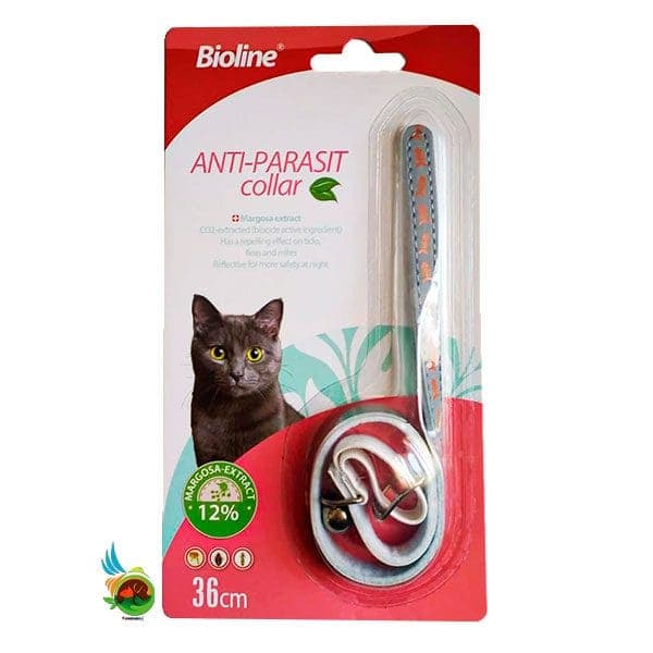 قلاده ضد کک و کنه زنگوله دار بایولاین مخصوص گربه Bioline anti-parasit collar طول 36 سانتی متر — تصویر ۲
