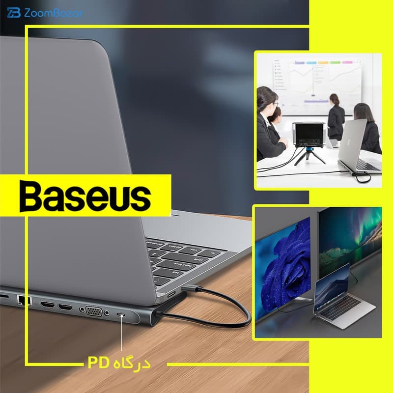 هاب11 پورت USB-C باسئوس مدل CATSX-G0G — تصویر ۵