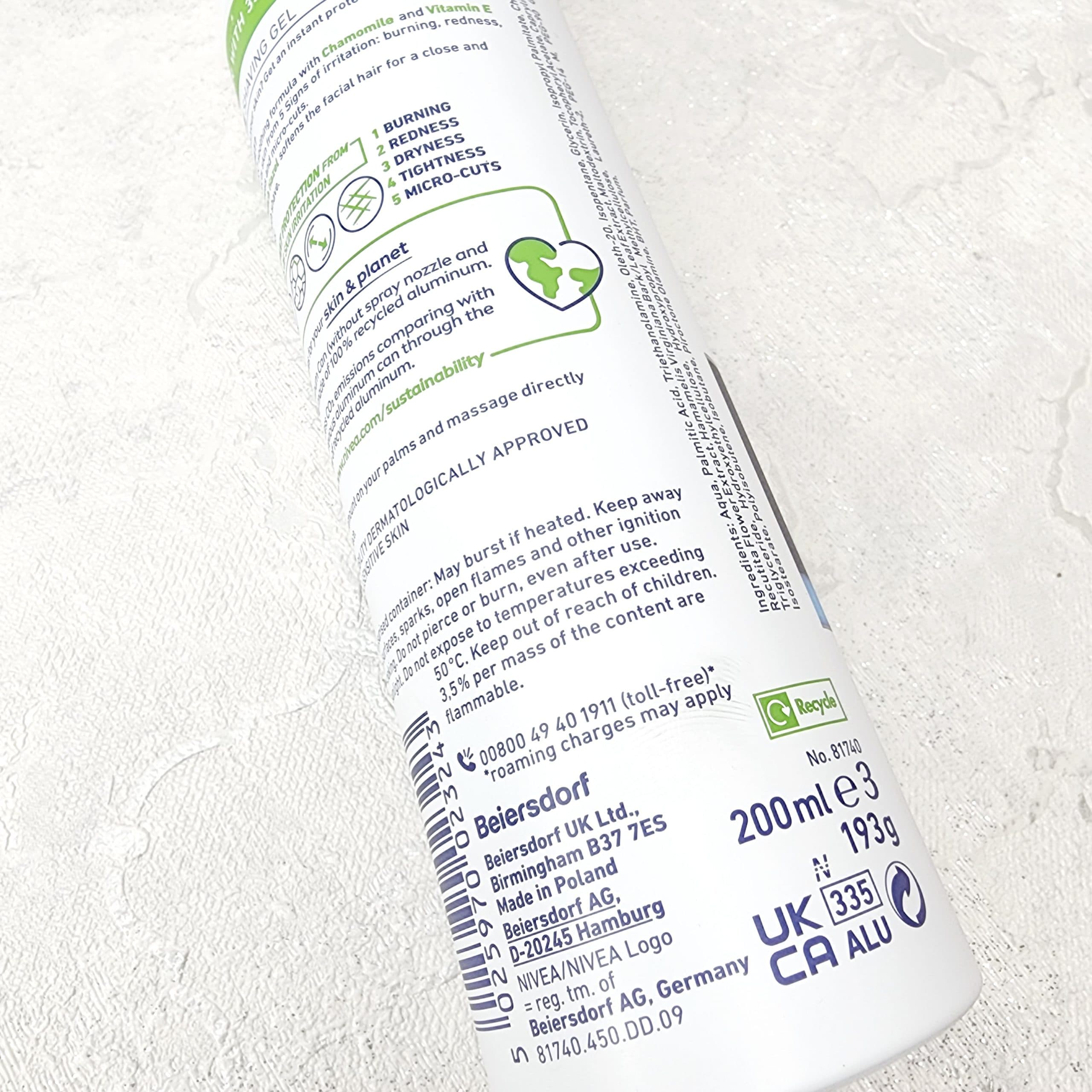 ژل اصلاح نیوآ NIVEA مدل Sensitive مناسب پوست حساس — تصویر ۷