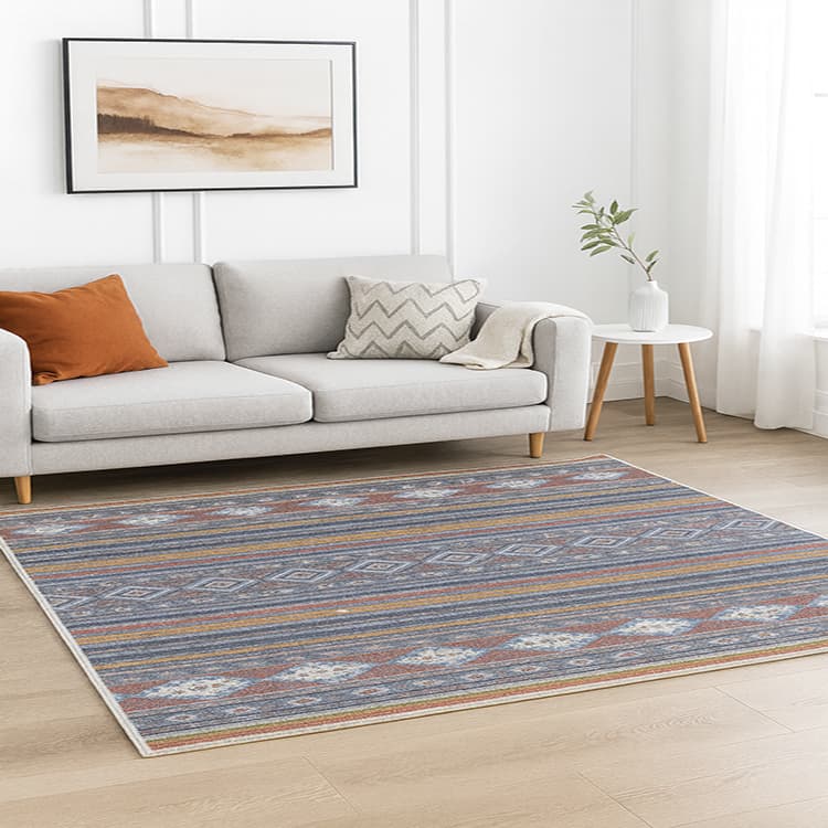 فرش ماشینی مینیمال هانوکس طرح پیران کد HANM.006 — تصویر ۴