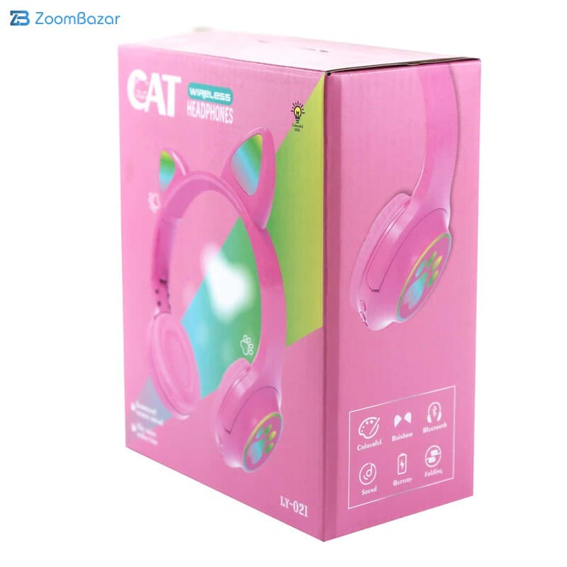 هدفون بلوتوثی مدل LY-021 طرح گربه ای – Open Box (شکستگی گوش چپ) — تصویر ۶