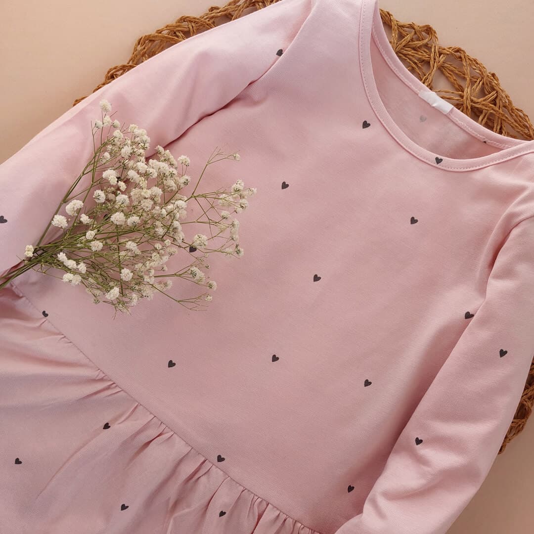 پیراهن دامنی طرح قلب از برند h&m – کد LK1111 — تصویر ۳