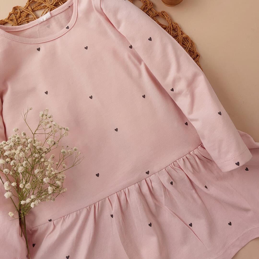پیراهن دامنی طرح قلب از برند h&m – کد LK1111 — تصویر ۴