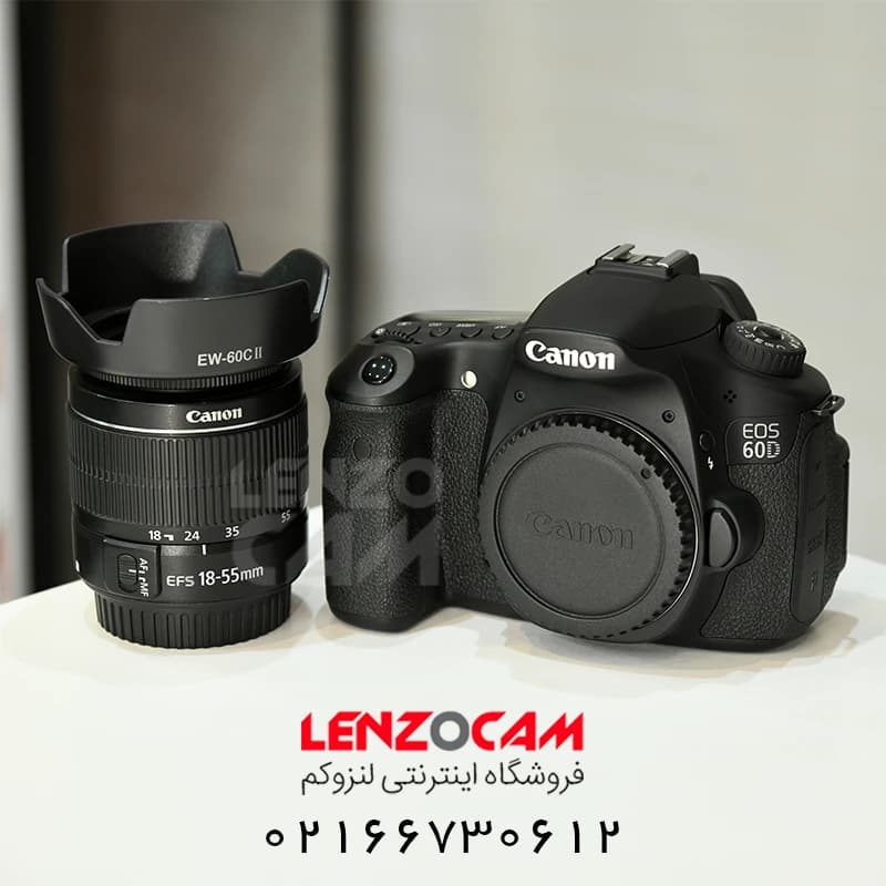 دوربین کانن دست دوم مدل Canon 60D با لنز 55-18
