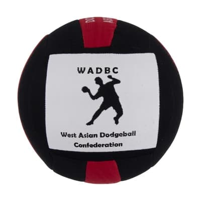توپ آموزشی داژبال وسطی WADBC DST | مشکی/قرمز — تصویر ۲