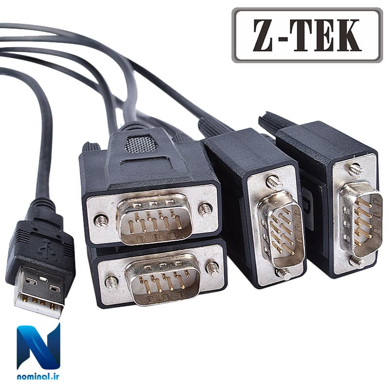 تبدیل USB به RS232 برند Z-TEK (4 پورت RS232)