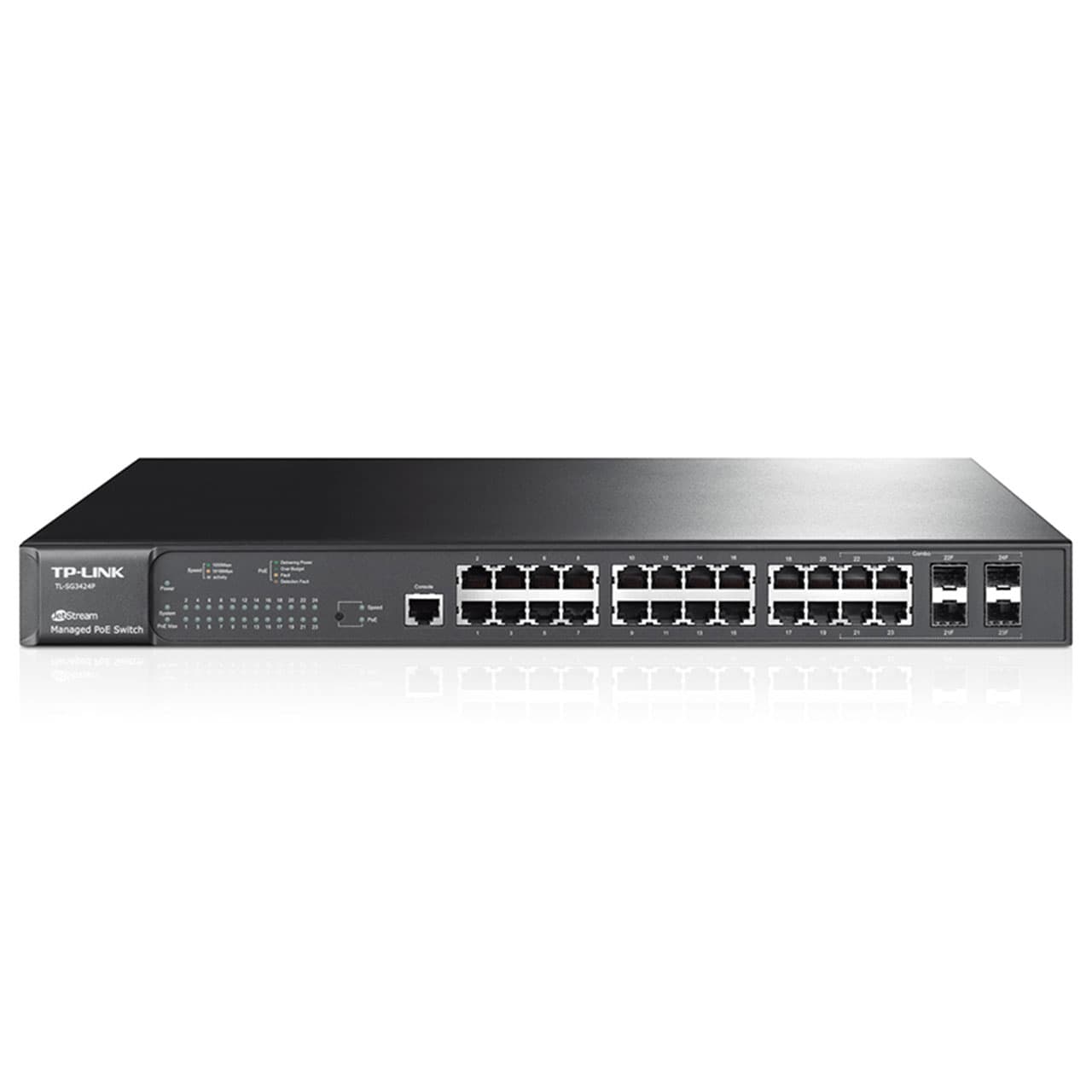 سوئیچ شبکه 24 پورت تی پی لینک Tp-Link Managed PoE Switch TL-SG3424P