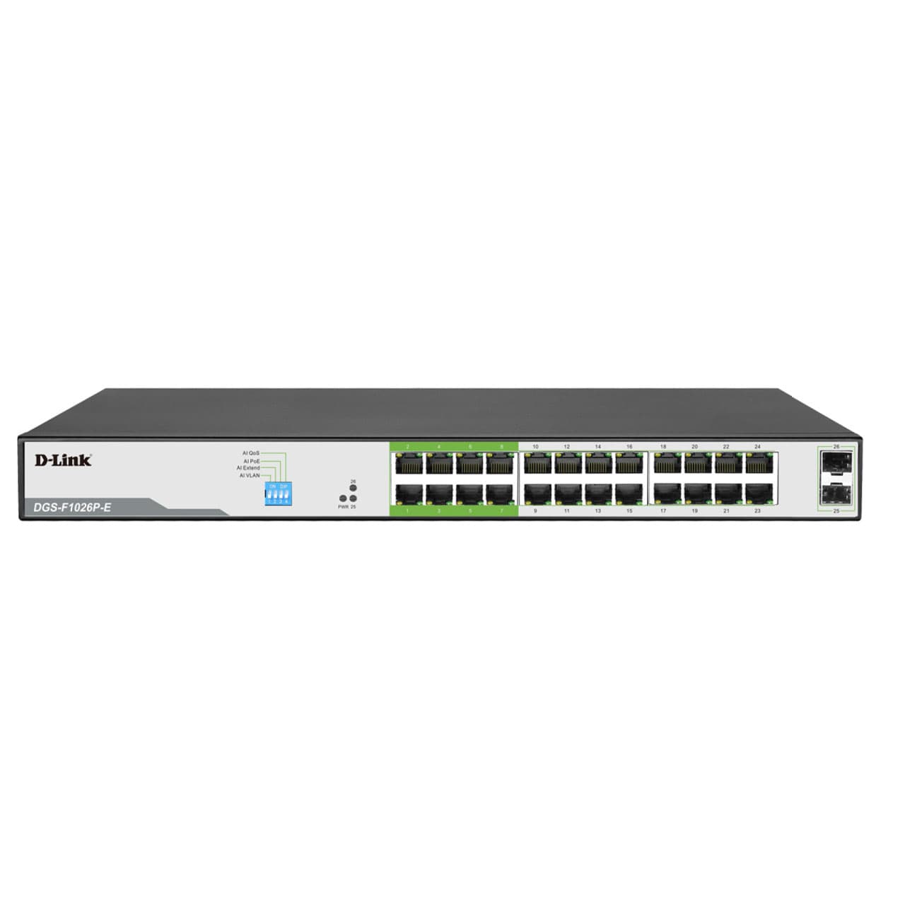 سوئیچ شبکه 26 پورت دی لینک D-Link PoE Switch DGS-F1026P-E — تصویر ۳