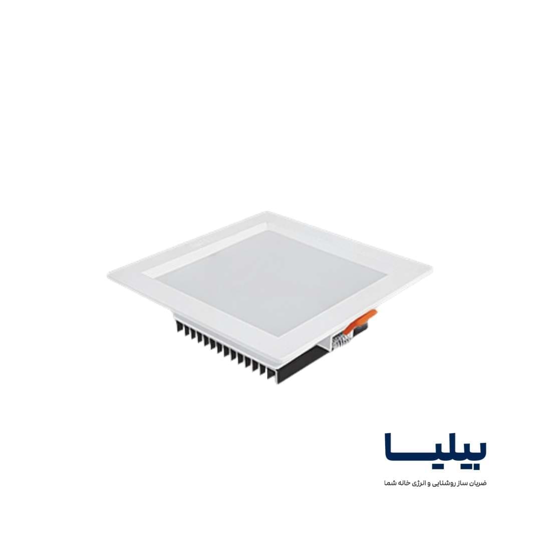 چراغ سقفی توکار مربعی 18 وات سولاریس پارس شعاع توس