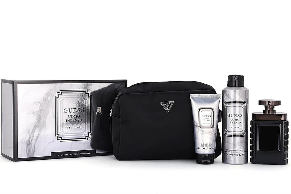 پک عطر هدیه مردانه گس GUESS مدل Uomo Intenso EST. 1981 حجم 100 میل — تصویر ۷