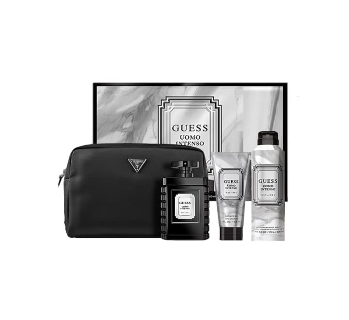 پک عطر هدیه مردانه گس GUESS مدل Uomo Intenso EST. 1981 حجم 100 میل — تصویر ۲