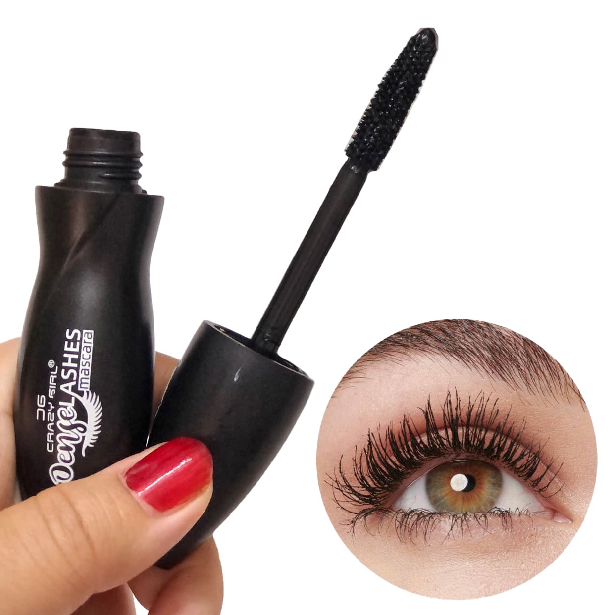ریمل رنگی فرچه ژله ای CRASY GIRL رنگ مشکی
