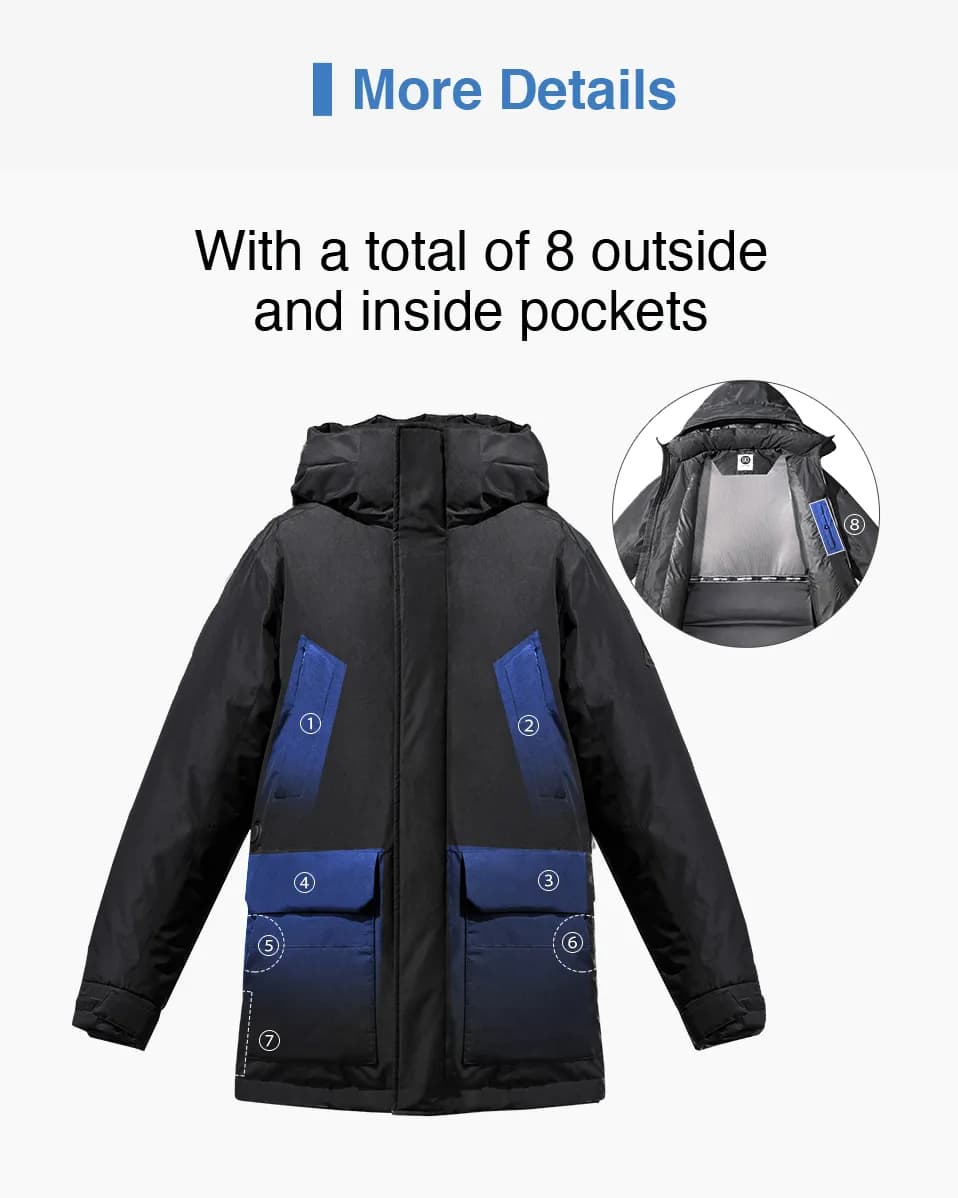 کاپشن هوشمند شیائومی مدل NinetyGo Smart Heated Down Jacket — تصویر ۱۰