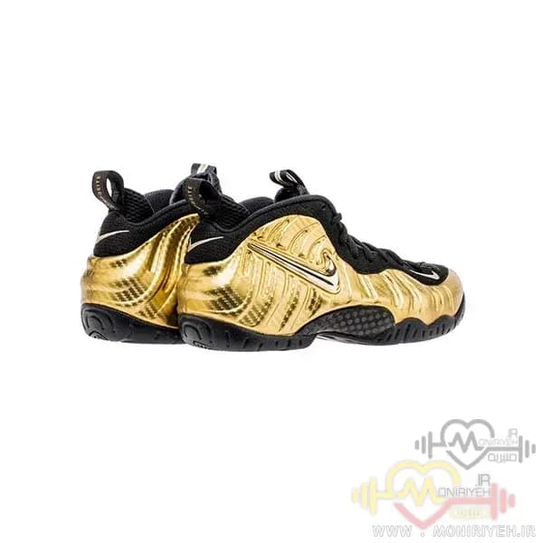کفش بسکتبال نایک Air Foamposite Pro-طلایی — تصویر ۴